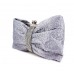 Evening Bag - Quilted Roses - Silver - BG-7202S-SL